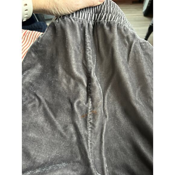 Jade by Johnny Was Wide Leg Flowy Velvet Pants Silk Blend Elastic Waist Large - Picture 8 of 9